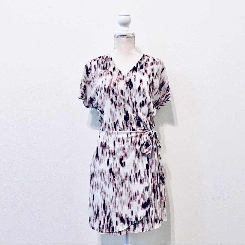 Apt 9 Faux Wrap Dress w/ Inner Slip M